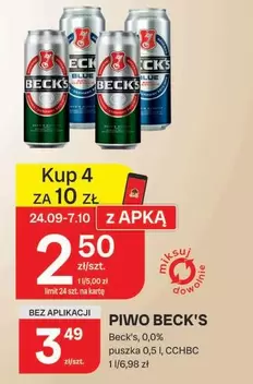 Blue - PIWO BECK'S, 0,0% puszka 0,5 l, CCHBC