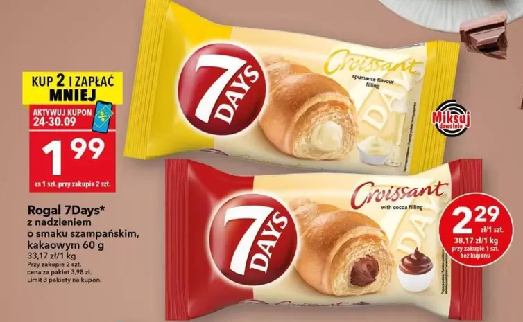 Rogat 7Days z nadzieniem o smaku szampańskim, kakaowym