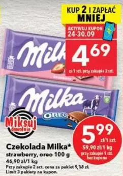 Czekolada Milka Strawberry, Oreo