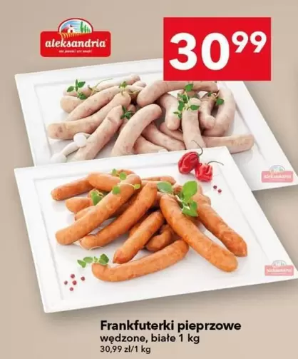 Frankfurterki pieprzowe wędzone, białe