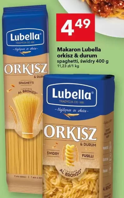 Makaron orkisz & durum spaghetti, świdry