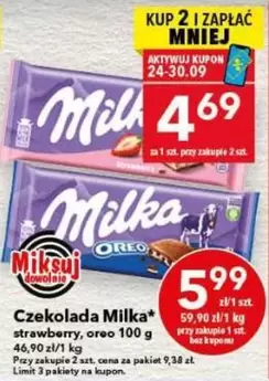 Czekolada Milka Strawberry, oreo