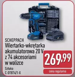 Wiertarko-wkrętarka akumulatorowa 20 V z 74 akcesoriami w walizce C-DTB74/1-X