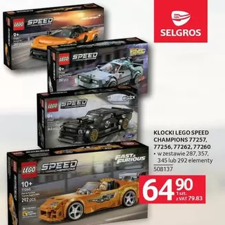 Lego - KLOCKI LEGO SPEED CHAMPIONS 77257, 77256, 77262, 77260