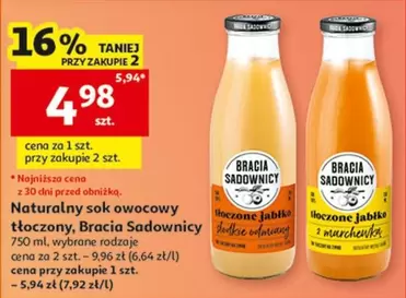 Naturalny sok owocowy tłoczony