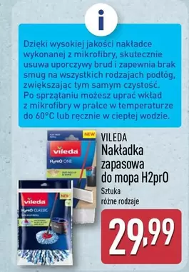 Vileda - Nakładka zapasowa do mopa H2pro