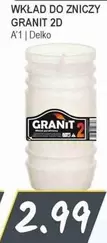 WKŁAD DO ZNICZY GRANIT 2D