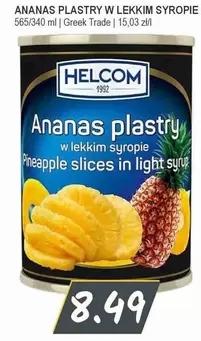 Ananas plastry w lekkim syropie