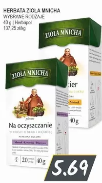 HERBATA ZIOLA MNICHA WYBRANE RODZAJE