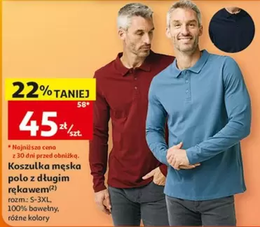 Polo - Koszulkka męska polo z długim rękawem