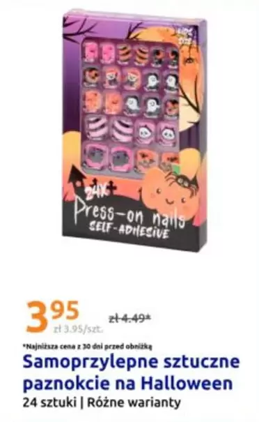 Samoprzylepne sztuczne paznokcie na Halloween