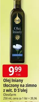 Olej lniany tłoczony na zimno z wit. D