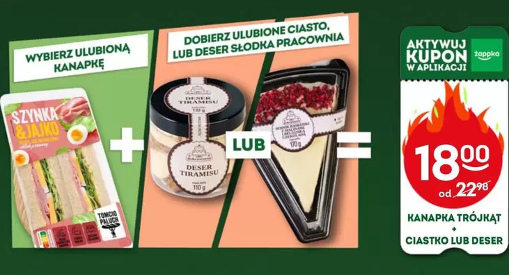 Ba - Kanapka Trójkąt lub Ciastko lub Deser