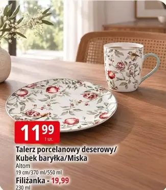 Talerz porcelanowy deserowy/Kubek baryłka