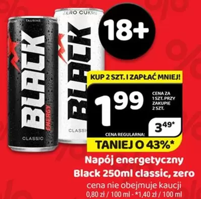 Black - Napój energetyczny  250ml classic, zero