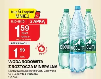 WODA RODOWITA Z ROZTOCZA MINERALNA