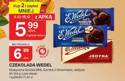 Czekolada Gorzka 64%, Gorzka z Orzechami, Jedyna