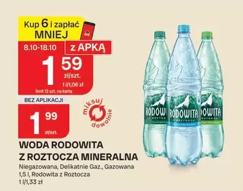 WODA RODOWITA Z ROZTOCZA MINERALNA
