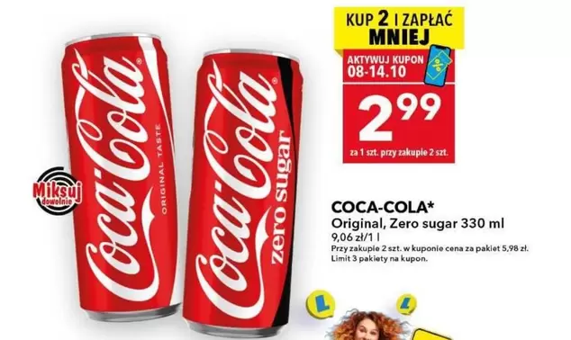 Coca Cola - Original, Zero sugar