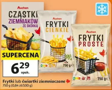Frytki lub ćwiartki ziemniaczane