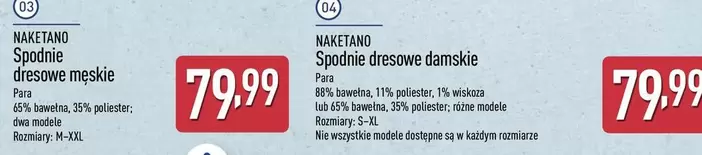 Spodnie dresowe męskie / Spodnie dresowe damskie