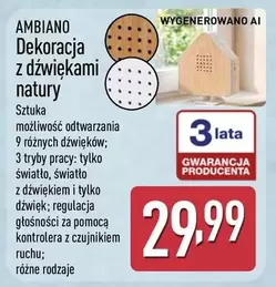 Dekoracja z dźwiękami natury