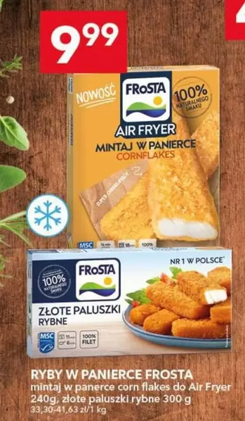 Mintaj w panierce corn flakes do Air Fryer, Złote paluszki rybne