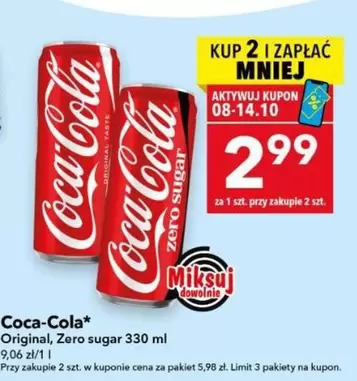 Coca Cola - Coca-Cola Original, Zero sugar