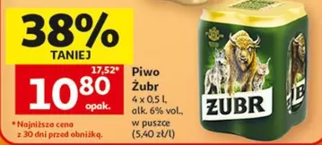 Piwo Żubr 4 x 0,5 L