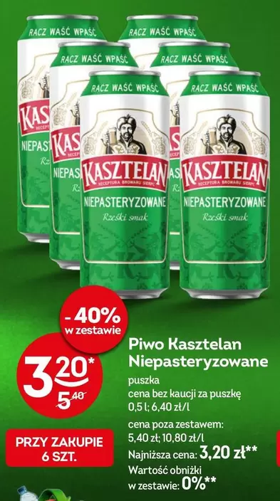 Piwo Kasztelan Niepasteryzowane