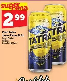 Piwo Tatra Jasne Pełne 0,5 L