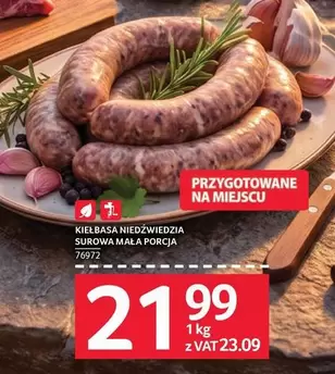 Kiełbasa Niedziedzia surowa mała porcja 76972