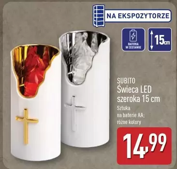 Świeca LED szeroka