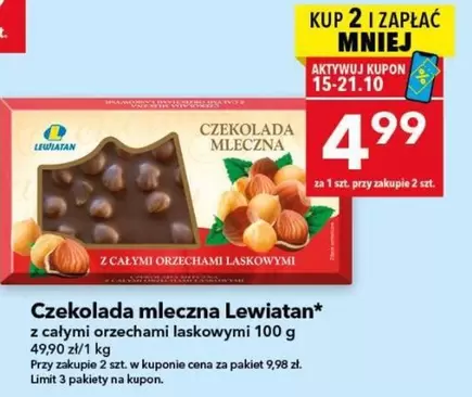 Czekolada mleczna z całymi orzechami laskowymi