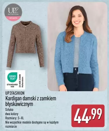 Kardigan damski z zamkiem błyskawicznym