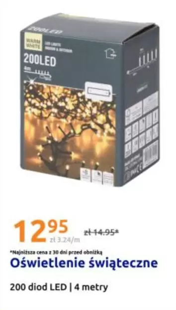 Oświetlenie
świąteczne 200 diod LED | 4 metry