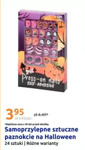 Samoprzylepne sztuczne paznokcie na Halloween