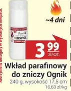 Wkład parafinowy do zniczy