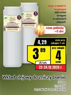 Wkład olejowy do zniczy