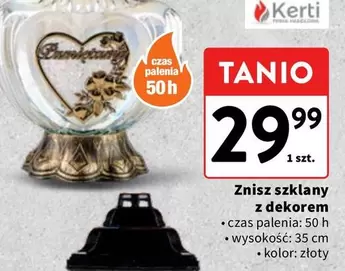 Kolor - Szklany znicz z dekoracją