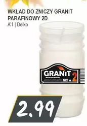 WKŁAD DO ZNICZY GRANIT PARAFINOWY 2D