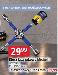 Michelin - Klucz krzyżakowy DriveLine 17/19/21/23 mm Teleskopowy