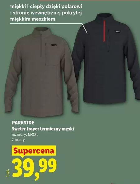 Sweter troyer termiczny męski