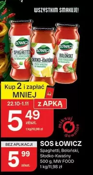 SOS ŁOWICZ Spaghetti, Boloński, Słodko-Kwaśny
