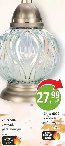Znicz 6009 z wkładem parafinowym