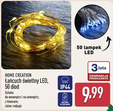 Łańcuch świetlny LED, 50 diod