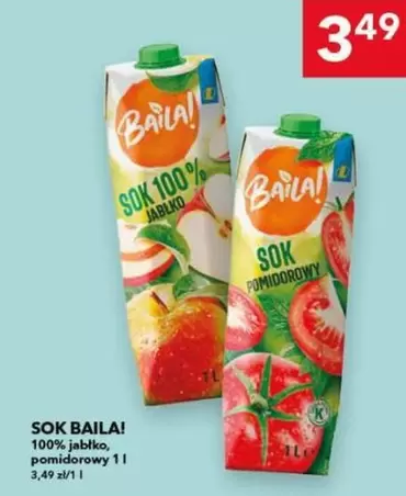SOK BAILA! 100% jabłko, pomidorowy
