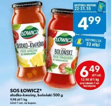 SOS ŁOWICZ Słodko-kwaśny, Boloński
