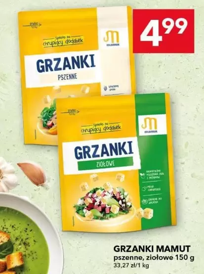 GRZANKI MAMUT pszenne, ziołowe