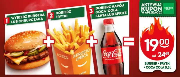 Prosto - Burger, Frytki i Coca-Cola 0,5l